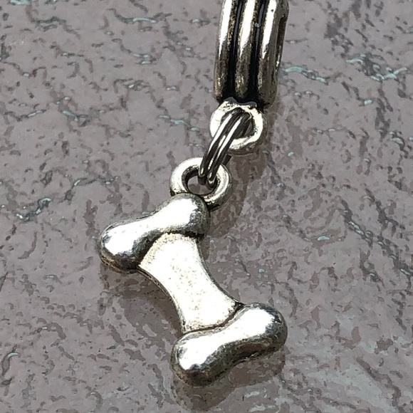 Charm silver Dog Bone dangles works w/pandora - Picture 2 of 6